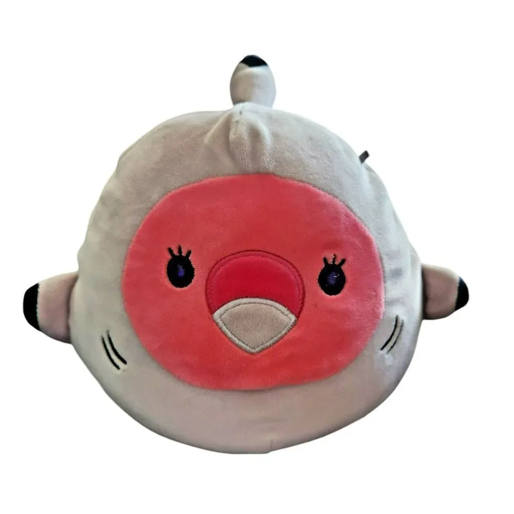 Squishmallow Cookie The‎ Pink Falamingo in Shark Suit